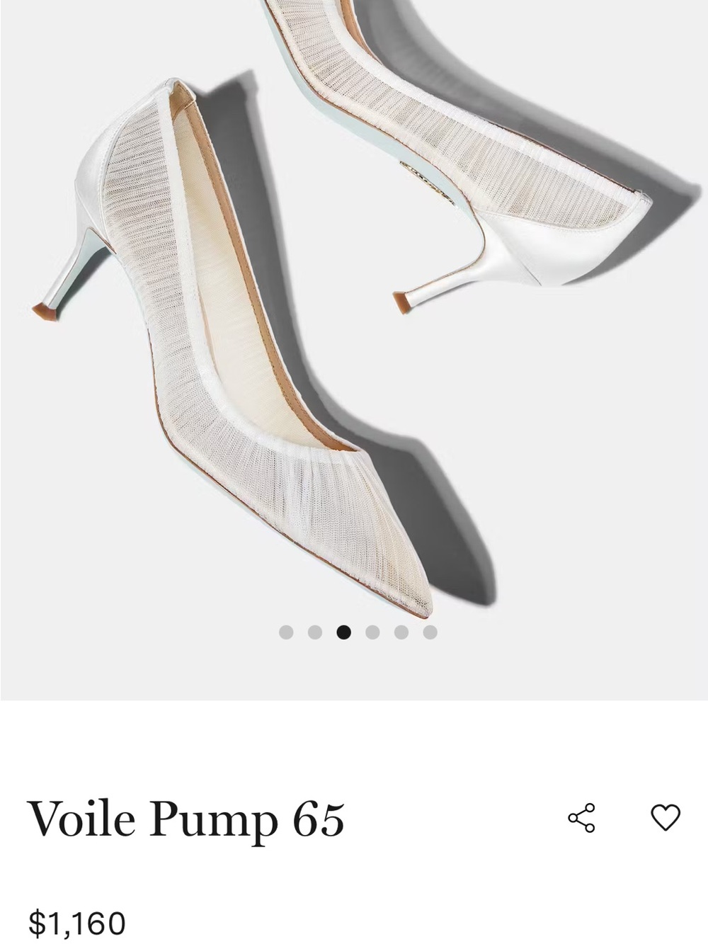 Aquazzura Voile Pump 65 in White